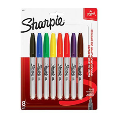 Sharpie Permanent Marker Fine Point Assorted - 8 Count