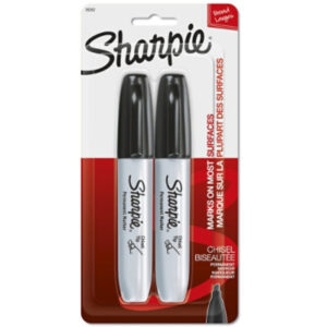 Sharpie Permanent Marker Chisel Point Black - 2 Count