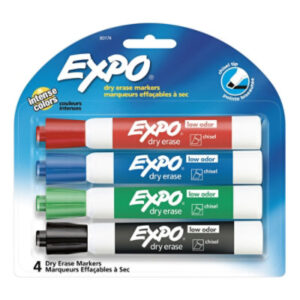 Expo Dry Erase Markers Intense Colors Chisel Tip - 4 Count
