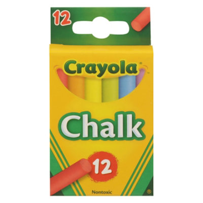 Crayola Chalk Sticks Colored - 12 Count