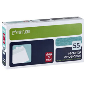 Top Flight Envelopes Security Strip & Seal No. 6 3.625 Inch x 6.5 Inch - 55 Count
