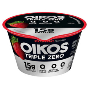 Oikos Triple Zero Strawberry Greek Yogurt - 5.3 Oz