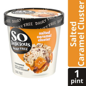 So Delicious Frozen Dessert Dairy Free Cashewmilk Salted Caramel Cluster - 1 Pint