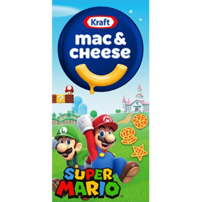 Kraft Mac & Cheese Macaroni and Cheese Dinner with Super Mario Power-Up Pasta Shapes - 5.5 Oz
