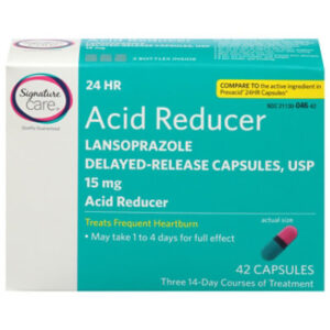 Signature Select/Care Acid Reducer 24 Hour Lansoprazole Delayed Release 15mg Capsule - 42 Count