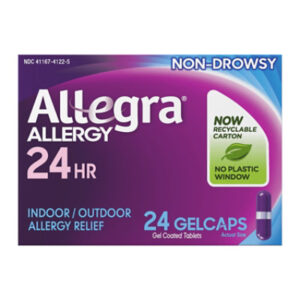 Allegra Adult 24HR Allergy Gelcaps Non-Drowsy Antihistamine Allergy Tablets - 24 Count