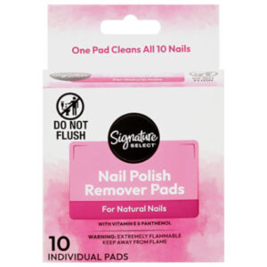 Signature Select Nail Polish Remover Pads 10 Count - 5 Ml