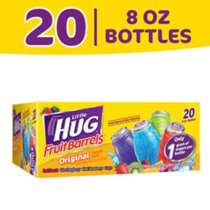 Little HUG Fruit Barrels Bottled Fruit Drink 75% Less Sugar Original - 20 Count