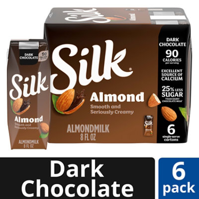 Silk Shelf-Stable Dark Chocolate Almond Milk Singles Multipack 6-8 Fl. Oz.