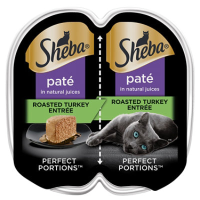 Sheba Perfect Portions Roasted Turkey Entree Adult Wet Cat Food Pate - 2.6 Oz