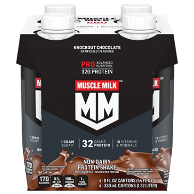 MUSCLE MILK Pro Series Protein Shake Non Dairy Knockout Chocolate - 4-11 Fl. Oz.