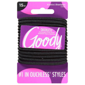 Goody Elastics Ouchless Thick 4mm Black - 15 Count