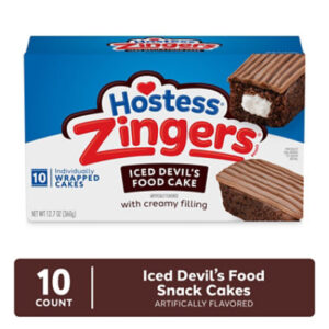 Hostess Zingers Snack Cakes Artificially Flavored Iced Devil? Food Cake - 10 - 12.7 Oz