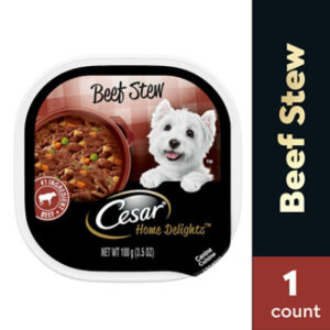 Cesar Home Delights Beef Stew Adult Soft Wet Dog Food - 3.5 Oz