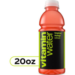vitaminwater Water Beverage Nutrient Enhanced Refresh Tropical Mango - 20 Fl. Oz.
