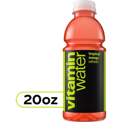 vitaminwater Water Beverage Nutrient Enhanced Refresh Tropical Mango - 20 Fl. Oz.