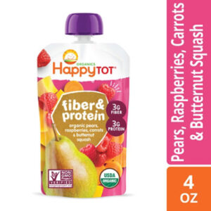 Happy Tot Organics Stage 4 Organic Pears Raspberries Carrots & Butternut Squash Pouch - 4 Oz