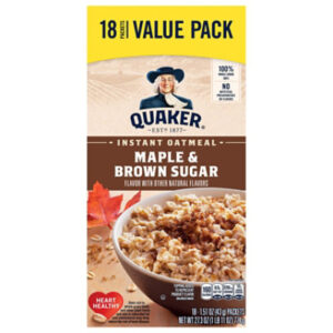 Quaker Oatmeal Instant Maple & Brown Sugar Value Pack - 18-1.51 Oz