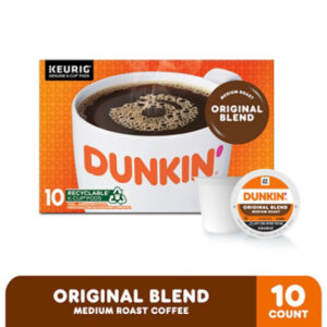 Dunkin Donuts Coffee K-Cup Pods Medium Roast Original Blend - 10-0.37 Oz