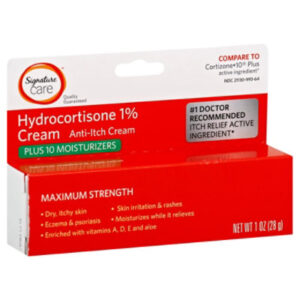 Signature Select/Care Cream Anti Itch Hydrocortisone 1% Plus Moisturizers Maximum Strength - 1 Oz