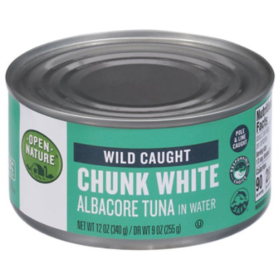 Open Nature Tuna Albacore Chunk White in Water - 12 Oz