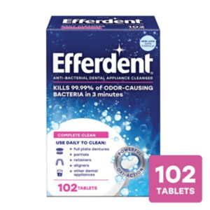 Efferdent Denture Cleanser Anti-Bacterial Tablets - 102 Count