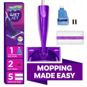 Swiffer WetJet Mopping Kit 1 Power Mop 5 Mopping Pads 1 Floor Cleaner Solution - Each