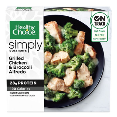 Healthy Choice Simply Steamers Grilled Chicken & Broccoli Alfredo Frozen Meal - 9.15 Oz