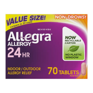 Allegra Adult 24HR Non-Drowsy Antihistamine Allergy Tablets - 70 Count