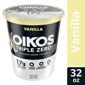 Oikos Triple Zero Vanilla Greek Yogurt - 32 Oz