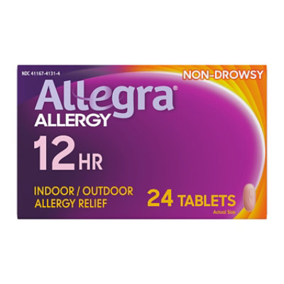 Allegra Adult 12HR Non-Drowsy Antihistamine Allergy Tablets - 24 Count