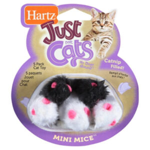Hartz Mountain Mini Mice Cat Toy - 5 Count