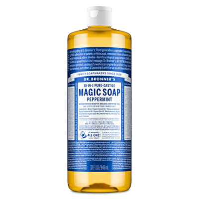 Dr. Bronner's Peppermint Pure-Castile Magic Soap - 32 Fl. Oz.