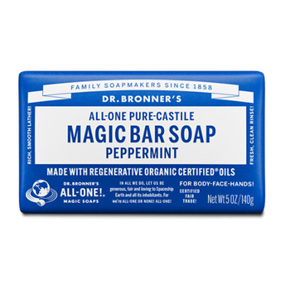 Dr. Bronner's Peppermint Pure-Castile Magic Bar Soap - 5 Oz