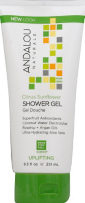 Andalou Naturals Shower Gel Uplifting Citrus Verbena - 8.5 Fl. Oz.