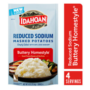 Idahoan Buttery Homestyle Reduced Sodium Mashed Potatoes Pouch - 4 Oz