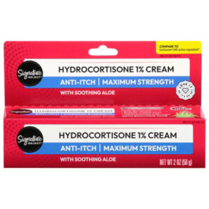Signature Select/Care Cream Anti Itch Hydrocortisone 1% With Healing Aloe Maximum Strength - 2 Oz