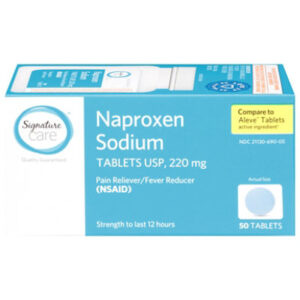 Signature Select/Care Naproxen Sodium 220mg Rain Reliever Fever Reducer NSAID Tablet - 50 Count