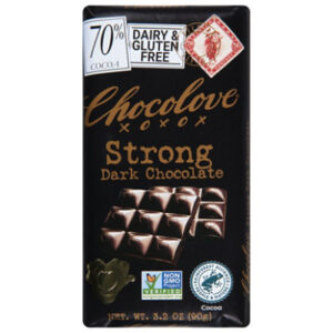 Chocolove Chocolate Bar Dark Chocolate Strong - 3.2 Oz