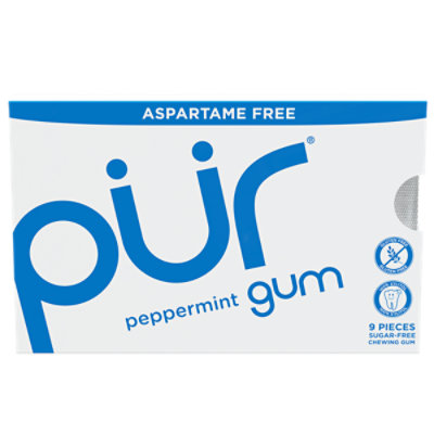 PUR Gum Peppermint Aspartame Free - 9 Count