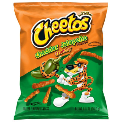 CHEETOS Snacks Cheese Flavored Crunchy Cheddar Jalapeno - 8.5 Oz