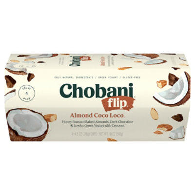 Chobani Flip Chocolate Almond Coco Loco Greek Yogurt - 4-4.5 Oz