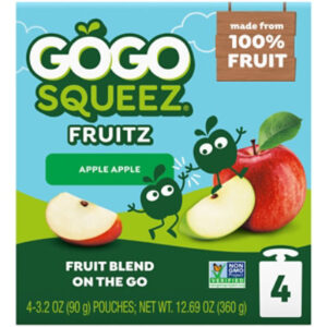GoGo squeeZ Applesauce Apple Apple - 4-3.2 Oz