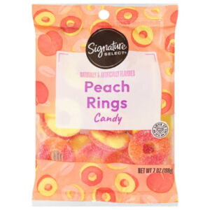 Signature SELECT Candy Peach Rings - 7 Oz