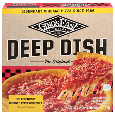 Ginos East Pizza Chicago Deep Dish Pepperoni Frozen - 32 Oz
