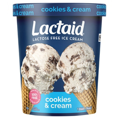 Lactaid Cookies And Cream Ice Cream - 1 Quart