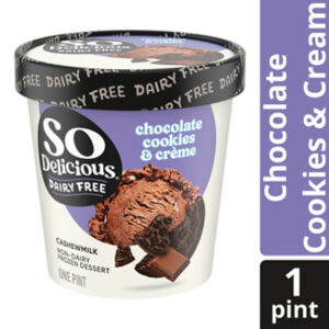 So Delicious Dairy Free Chocolate Cookies N?Cream Cashew Milk Frozen Dessert - Pint
