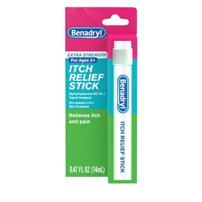 Benadryl Itch Relief Stick Extra Strength - 0.47 Fl. Oz.