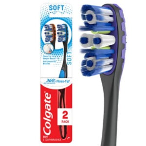 Colgate 360?Advanced Floss Tip Bristles Manual Toothbrush Soft - 2 Count