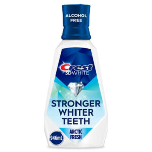 Crest 3D White Mouthwash Diamond Strong Alcohol Free With Fluoride Clean Mint - 32 Fl. Oz.